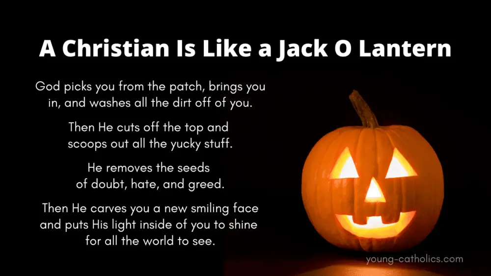 Shareable social media graphic for A Christian Is Like a Jack O Lantern