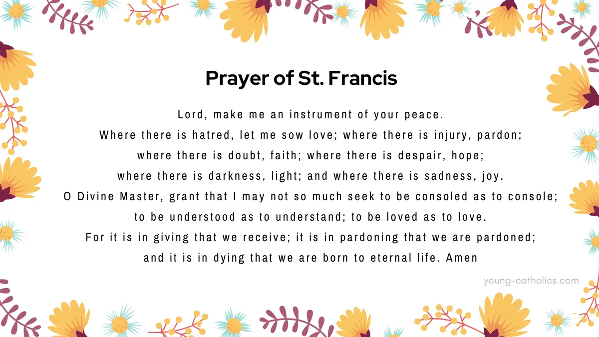 St Francis Prayer Printable