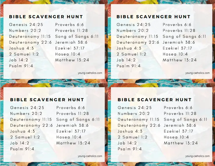 Bible Scavenger Hunt Cards pdf