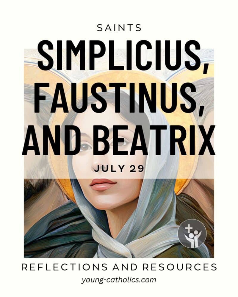Faustinus Rivaldi Sts. Simplicius, Faustinus, and Beatrix (Jul 29) Free Resources and ...